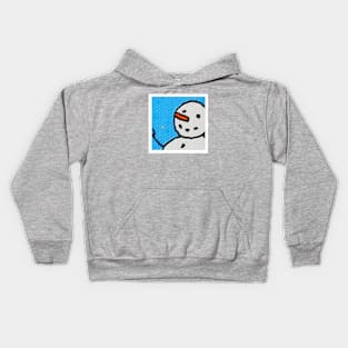 Snowman Portrait #5 Kids Hoodie